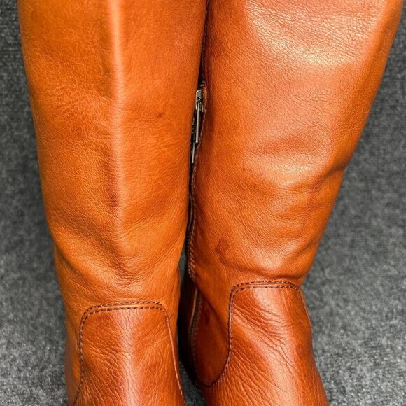 Frye Jillian Pull On Boots Women's Size 9 Brown Leather Inside Zip Tall Riding - Picture 5 of 16